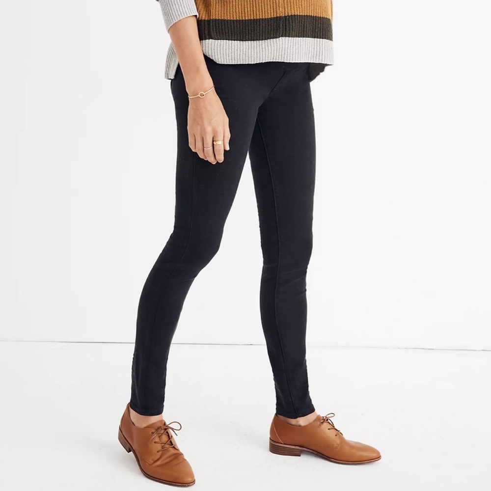 Madewell Maternity Over the Belly Skinny Jeans in Lunar Tencel Black Size 31